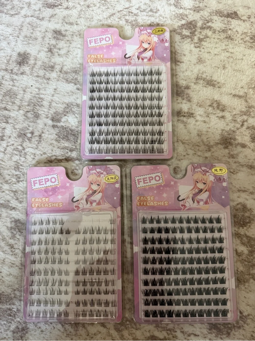 False Eyelashes - Black (3 Pack)